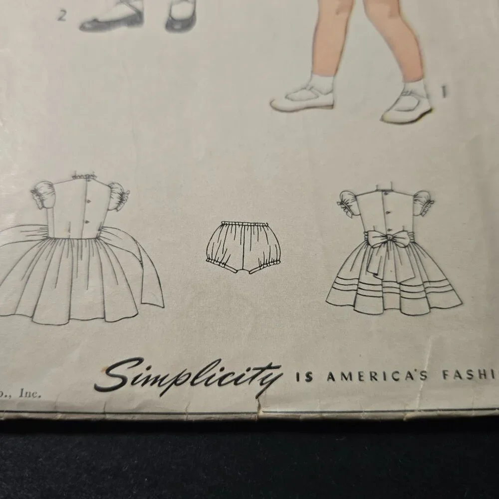 Simplicity 3180 sewing pattern Child's dress and panties CUT vintage 50s